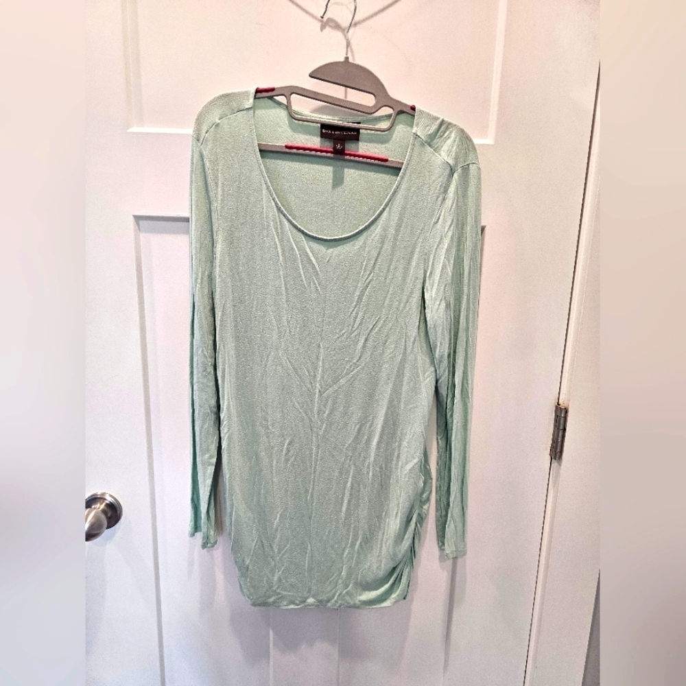 Dana Buchman Light Mint Ruched Tunic Top – Size Large